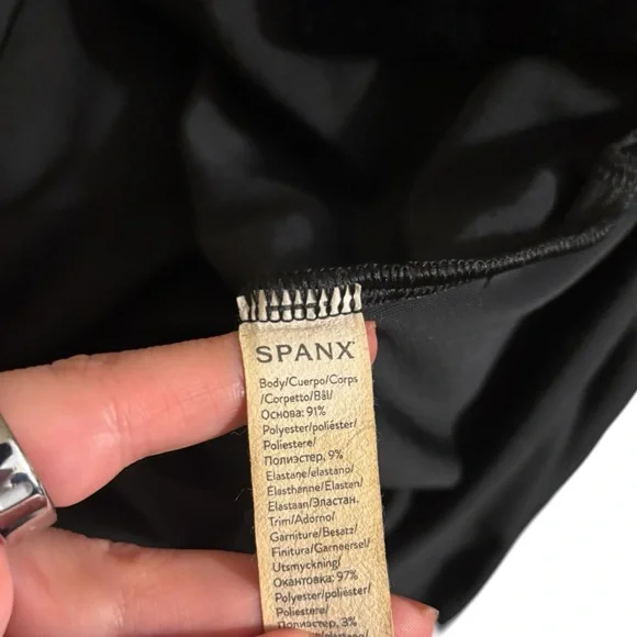 Spanx Black Velvet Zip Up Collared Sweatshirt XL - Picture 4 of 5